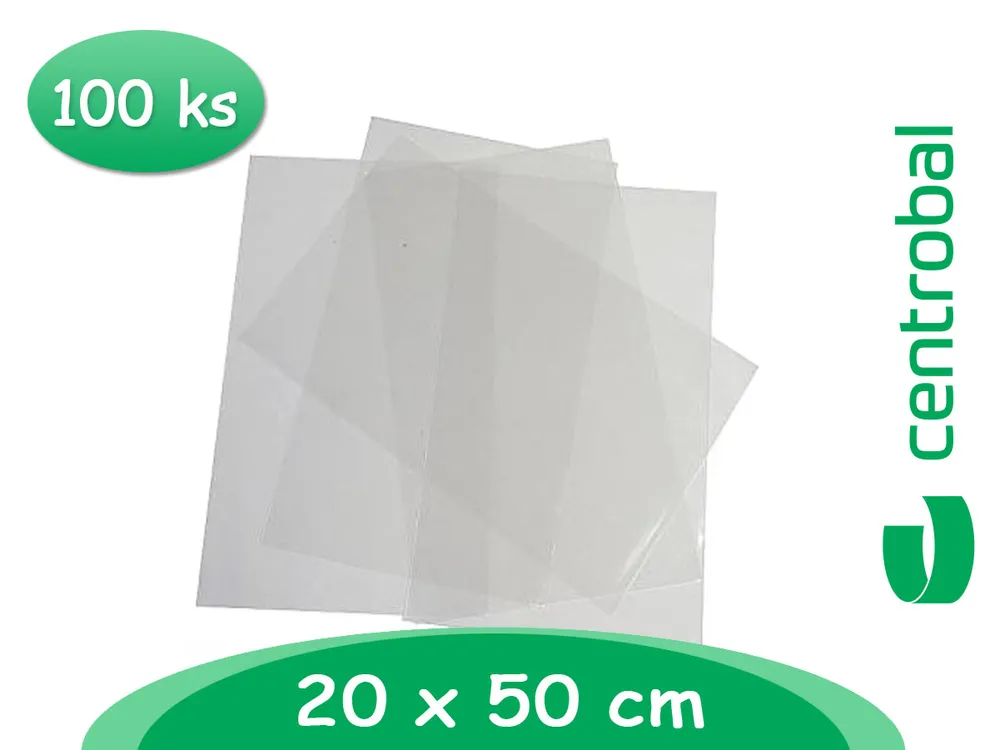 Sáček PP 20x50 cm (100ks) rovné ploché dno