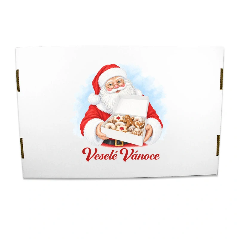 Krabice s víkem na cukroví santa 2kg ( dno+víko)