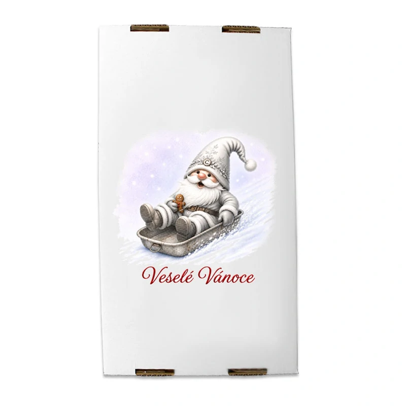 Krabice s víkem na cukroví vánoční skřítkové MIX1kg ( dno+víko)