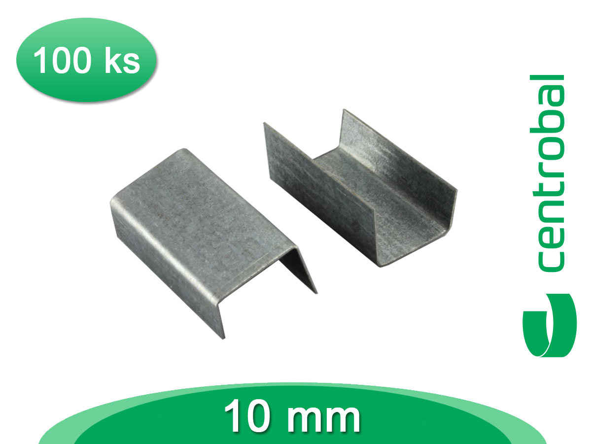 Spona PP 10 mm - plechová - 100 ks