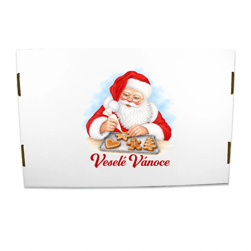 Krabice s víkem na cukroví santa 2kg ( dno+víko)