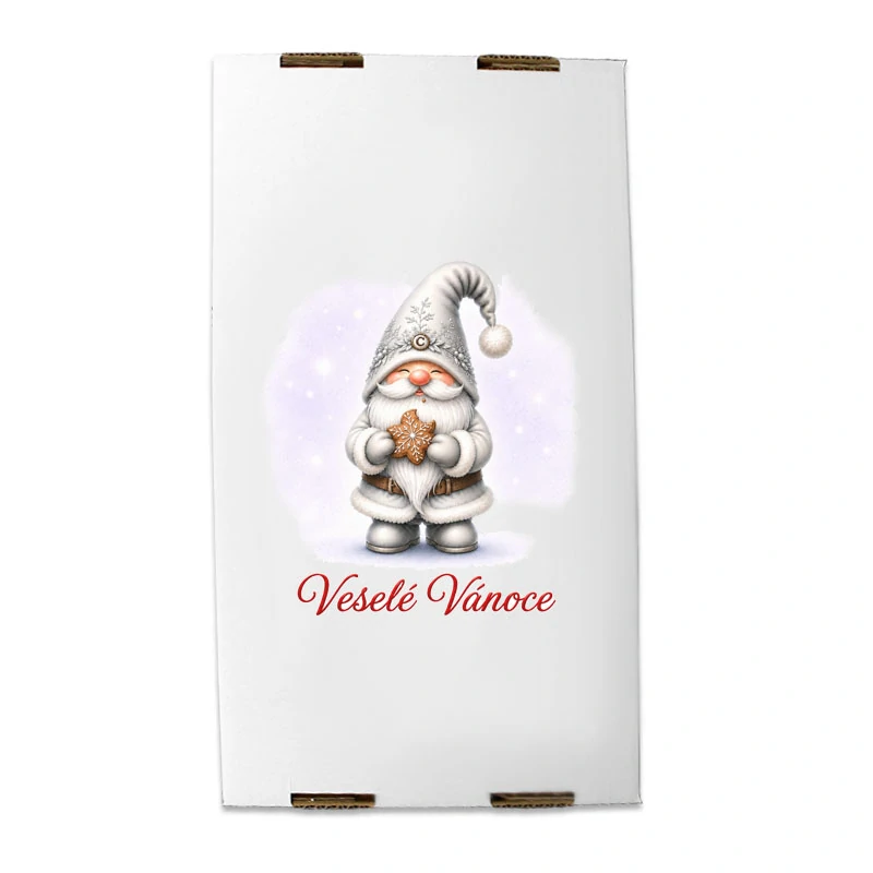 Krabice s víkem na cukroví vánoční skřítkové MIX1kg ( dno+víko)