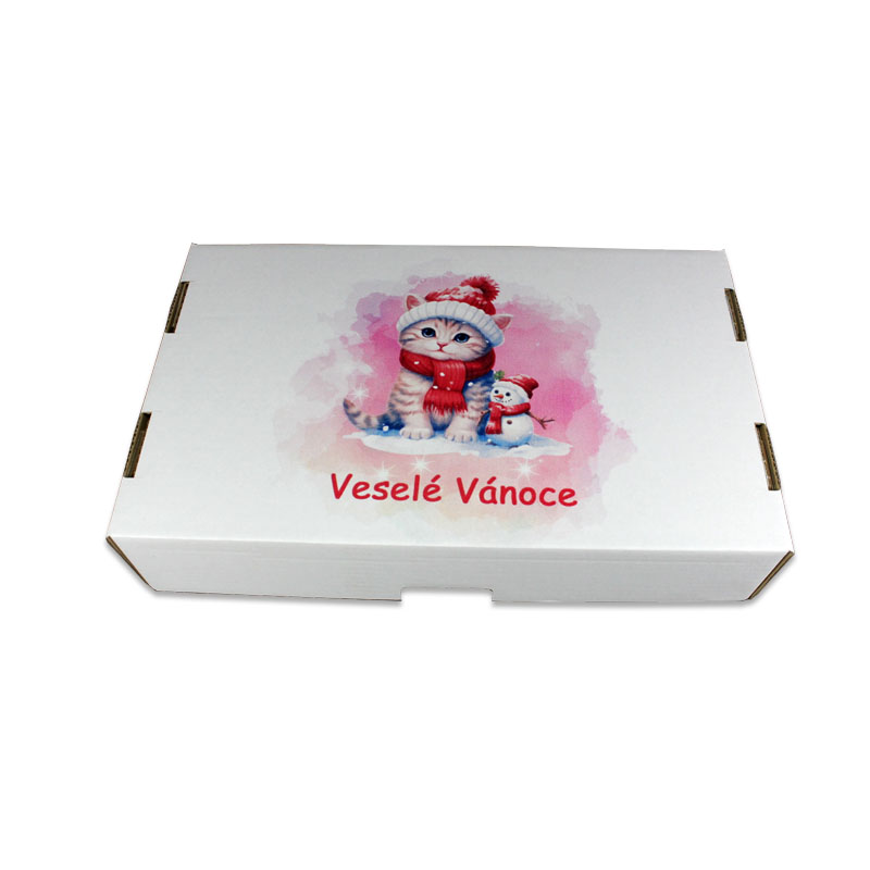 Krabice s víkem na cukroví koťátka 1kg ( dno+víko)