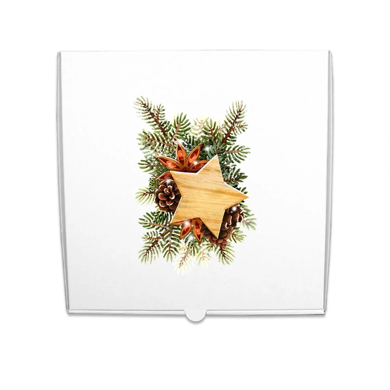 Krabice na cukroví Vánoční MIX 31x31x4,5cm (1kg)