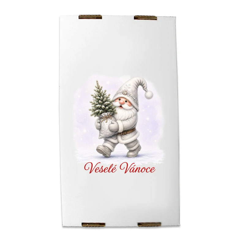 Krabice s víkem na cukroví vánoční skřítkové MIX1kg ( dno+víko)