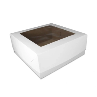 Dortová krabice 29x29x12 cm s okénkem (zesílené dno + víko)