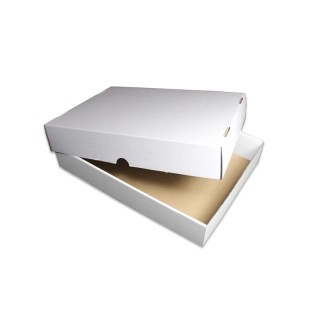 Dvoudílná krabice bílá 30x21x5 cm ( dno+víko)