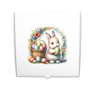 Krabice na cukroví zajíčci a vajíčka MIX 31x31x4,5cm (1kg)