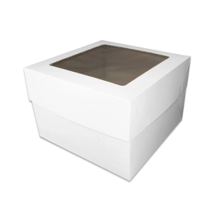 Dortová krabice 29x29x20 cm s okénkem (dno + víko)