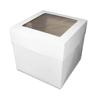 Dortová krabice 29x29x28 cm s okénkem (dno + víko)