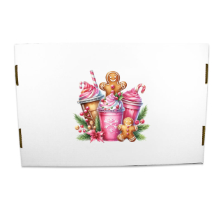 Krabice s víkem na cukroví Vánoční cukrárna ( dno+víko)