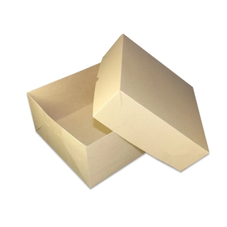 Dortová krabice 29x29x15 cm KRAFT - Hnědá  (dno + víko)