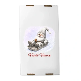 Krabice s víkem na cukroví vánoční skřítkové MIX1kg ( dno+víko)